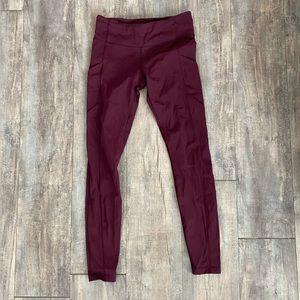 Lululemon Swift Speed High-Rise Tight | Size 6 | Color Maroon | 28” length